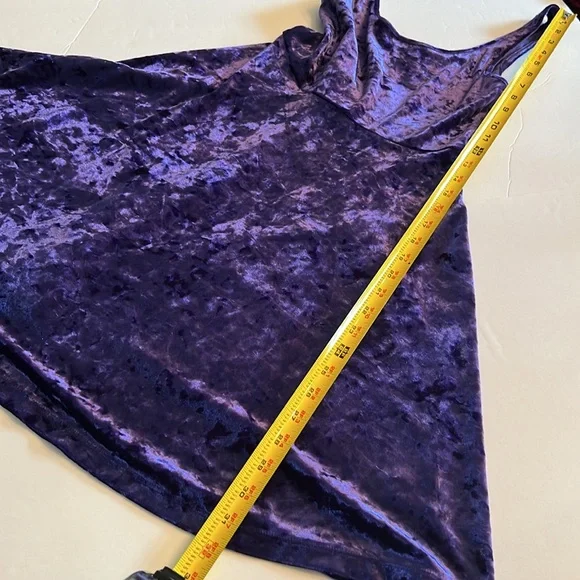 Nollie Juniors Crushed Velvet Dress color purple pull on style size small - Picture 8 of 11